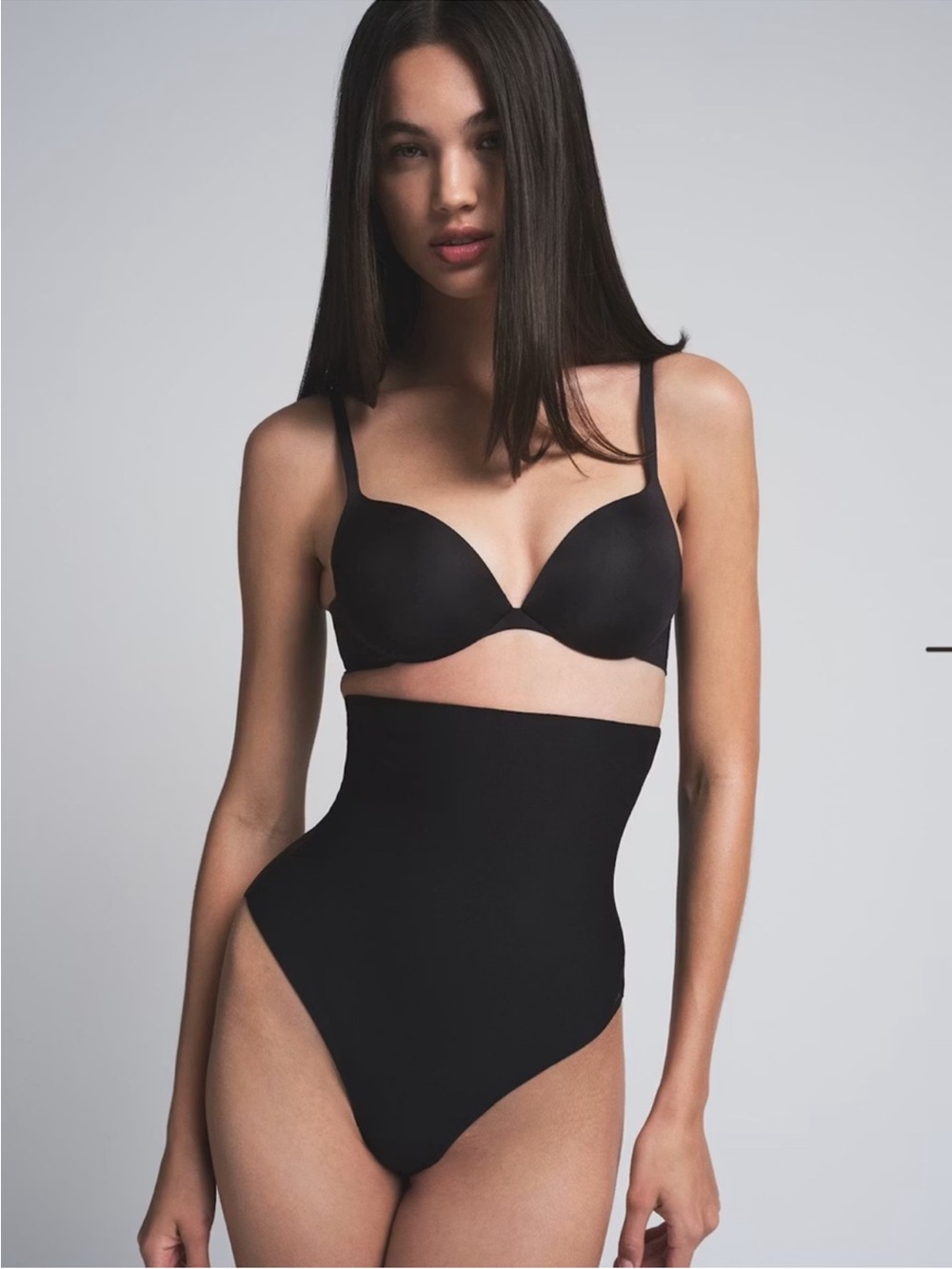 NWT SKIMS Body Core Sculpt High-Waist Sculpting Thong Brief - Black Sz M